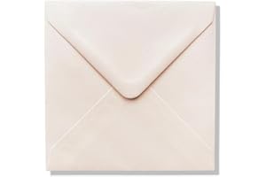 RS C&C Quadratische Briefumschläge, 15 x 15 cm, 110 g/m², Elfenbein/Creme, 100 Stück