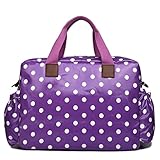 Miss Lulu Wickeltaschen-Set aus Wachstuch mit gepunktetem Blumenmuster 4-teilig - 3