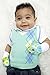 Stay On Baby Mittens Set of 2 Sizes (0-6m & 6-12m) - Green and Blue Dots