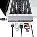 Produktbild HyperDrive USB Typ C Multiport Adapter, Sanho Solo 7-in-1 USBC Hub für MacBook Pro & PC mit USB-C Port: 100W Power Delivery, 5Gbps Type C, 4K HDMI, microSD/SD lesegerät, 2X USB 3.0 (Aluminium Grau)