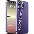 MIZHAO 15 Pro Max Android 13 Mobile Phone 5g Smartphone 7.3 Inches 6gb 256gb 6800mah 72mp 108mp Dual Sim Dual Standby Face Recognition(Size:8GB+256GB,Color:Purple)