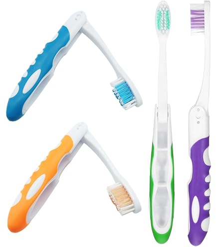 Kit De 6 Brosses à Dents Pliantes De Voyage - Pratique Et Compact - Idéal Sac à Main Ou Valise