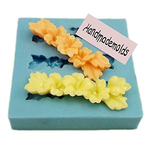 YL A String of Flower Y061 Silicone Sugar Resin Craft DIY Moulds DIY Gum Paste Flowers Cake Decorating Fondant Mold