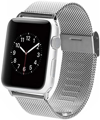 Yaha Milanese Loop Stainless Steel Mesh Replacement Buckle Strap Wrist Band for Apple Watch &amp; Sport &amp; Edition (Double buckle 38mm)
