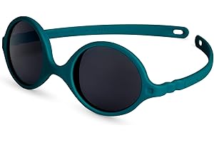 KI ET LA - Diabola 2.0 - Lunettes de Soleil Bébé 0-1 an Norme CE - Protection UV Totale - Ultra Légères - Souples - Incassables - Filtre à Lumière Bleu - Cordon Ajustable Inclus - Marque Française