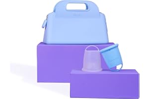 ‎BEPPY Beppy Cups OCEAN (Türkis/Transparent) 2 Menstruationstassen ohne Stiel, mit Auslaufschutz - hypoallergen & latexfrei - für mehr Freiheiten während der Periode (Liebe, Sauna, Sport, Schwimmen)
