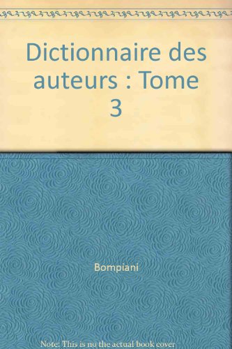 couverture de : Dictionnaire des auteurs Lac-Py