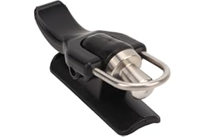 YOSOO HEALTH GEAR Black Marine Fishing Rod Clamp with Sea Fishing Casting Trigger, Cannon Surf Fishing Trigger Aid, Fixed Spool Bionic Thumb Button, and Bionic Finger Protector for Surf Fishing Gear