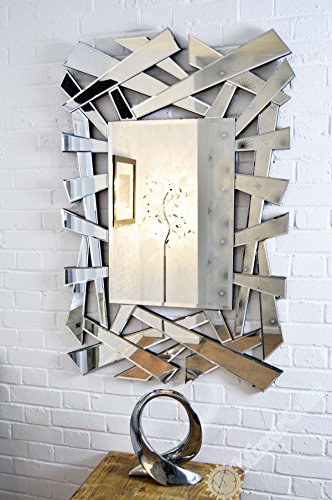 Wandspiegel, venezianischer Stil, modern, hexagonal, groß, ca. 81 x 122 cm - 2