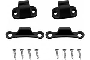 JNNJ 2 Piezas Retenedor Puerta Caravana, Retenedor Puertas En Forma De T para Caravana, Retenedor Tope Puertas Autocaravana con Herramientas De Instalación, para Remolque De Autocaravana(Negro)