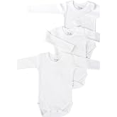 Pinuptex&reg; 3'l&uuml; Uzun Kollu Bebek Zıbın Seti 100% Pamuklu Ribana &Ccedil;ıt&ccedil;ıtlı Atlet, Body Zıbın Unisex (3 Adet)