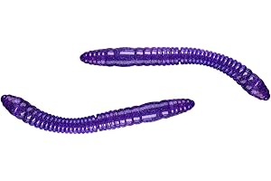 HOMOS LIBRA LURES Fatty D' Worm Tournament 55 mm formaggio 10 pezzi (viola glitter 020)