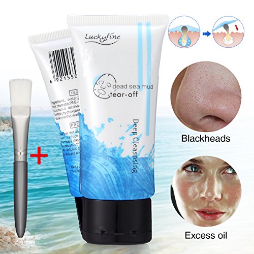 Totes Meer Peel off Maske, LuckyFine Reinigungsmaske Tiefenreinigung Mitesser Akne Entferner Gesichtsmaske + 1pcs Gesichtsmaske Pinsel - 5