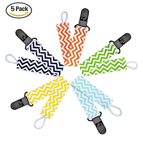 Blulu Baby Dummy Clip Holder, 5 Pack