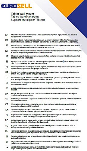 Tablet Wandhalterung horizontal + vertikal Wand Halter Halterung zb für 7 8 9 9,1 9,2 9,3 10 10,1 10,2 10,3 11 11,1 11,2 11,3 12 Zoll 17,8-30,5 cm zb iPad 2 3 4 5 Air Mini Samsung Galaxy Tab 1 2 3 4 5 6 etc - 4