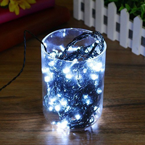 SOLMORE LED Solar Lichterkette Außenlichterkette Solarlichterkette String Licht 17M 100 LED für Outdoor Weihnachten Hochzeit Garten Party Außen Dekoration Weiß - 5