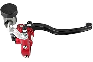 Gorgeri Leve Maestro-cilindro,Leva Frizione Idraulica Moto,Pompa Freno Dritto Cilindro Destro(Rosso)