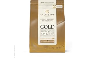 Callebaut Gold 30.4% - Les meilleurs pépites de chocolat au caramel Belge (Brocken) 2,5kg