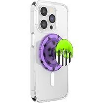 PopSockets Telefoongreep voor MagSafe, veilige magnetische telefoongreep en standaard, handsfree kickstand, compatibel met draadloos opladen - Tidepool Night Tide Glow in the Dark