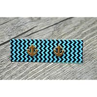 Ohrstecker Anker gold, handmade, maritime Ohrringe für jeden Anlass Geburtstag Hochzeit ahoi maritim Ahoi goldig nickelfrei Edelstahl