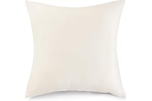 ‎ATSENSE ATsense 2er Set Kissenbezug 40x40 cm - 100% Baumwolle, Wollweiß Kopfkissenbezug mit Reißverschluss, Super Weicher Kissenbezug, ÖkoTex Zertifiziert & für Allergiker Geeignet