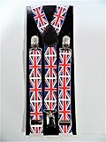 suspender Bretelles Homme Femme Drapeau Anglais Union Jack Royaume-Uni