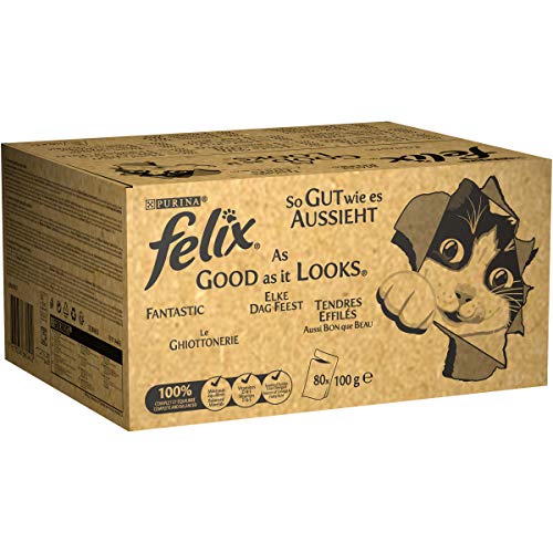 Purina Felix - Recetas de gelatina - 1 Paquete de 80 x 100 g