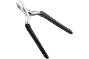 ANRUI Professionelle Nagelhautzange aus Edelstahl, Scharf Hautzange mit Rutschfestem Griff für Nagelhautpflege, Nagelhautschere zum Präzisen Entfernen Überschüssige Nagelhaut, Schwarz