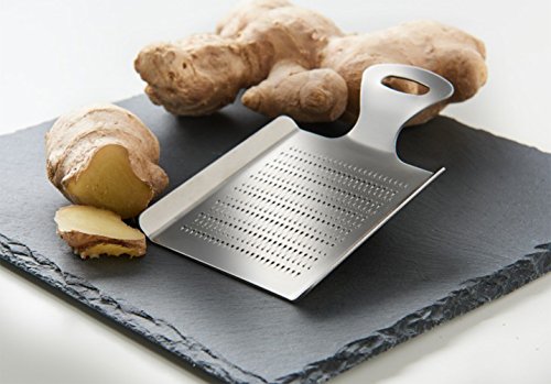 COM-FOUR® 2-teiliges Küchenreibenset aus rostfreiem Edelstahl für Ingwer, Muskatnuss, Knoblauch und andere Gemüse und Gewürze - 2