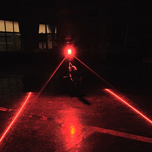 NONMON Fahrrad Rücklicht, Wasserdicht Rücklicht mit Blinklicht und Sicherheit Abstand halten Streifen - 5