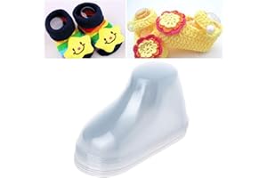 LTKJ 50Pcs/25 Pairs Clear Plastic Baby Feet Display Showcase, Shoe Trees, Toddler Booties Socks Shoes Supports Shaper Stand Holder for Store and Home - 8cm Transparent