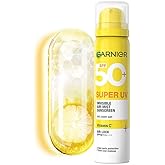 Garnier SuperUV Invisible Air Mist Sunscreen SPF50 PA++++ UVA/B for Broad Spectrum | Application over Makeup Sunscreen Spray | No White Cast | For All