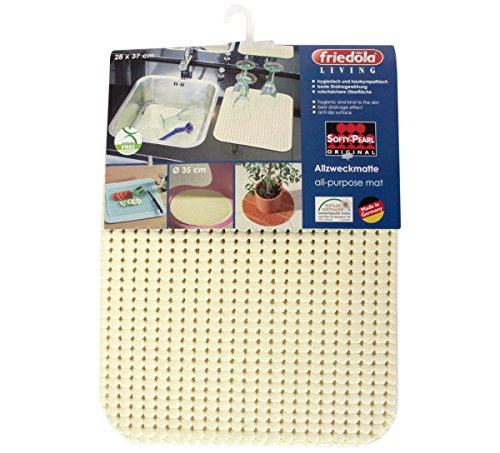 2 Stk. friedola Abtropfmatte 28x37cm beige / creme Allzweckmatte - 79453