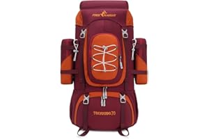 Bseash 70L (65+5) Waterproof Hiking Camping Backpack with Rain Cover, Outdoor Sport Travel Daypack for Climbing Touring