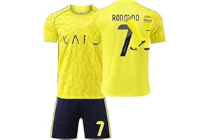 GENERIC Football Kit Kids,Adult #7 Soccer Jersey Girls Boys Football Strip Unisex Football Shirts Shorts Socks Set Fans Gift