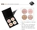 EUIRISTORE 4 Colors Highlighter Powder Palette Shadow Powder Bronzer Powder Contour Palette 02# Pearl-lustre