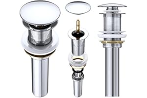 MAI Sogood Bonde de lavabo et vasque chromé sans trop plein système automatique clic-clac PU01