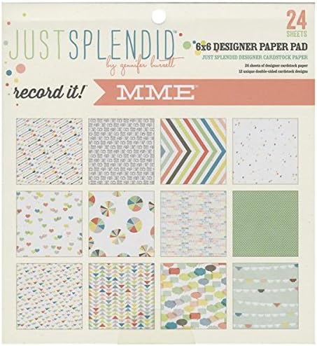 My Mind's Eye Record It! Just Splendid 6"x6" Double-Sided Paper Pad REC121