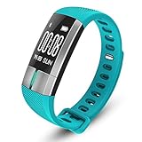 LongYu Smart Armband wasserdicht Schrittzahl Blutdruck Herzfrequenz EKG-Monitor Informationen drücken G20 (schwarz, grün, blau, lila) (Color : Blue)