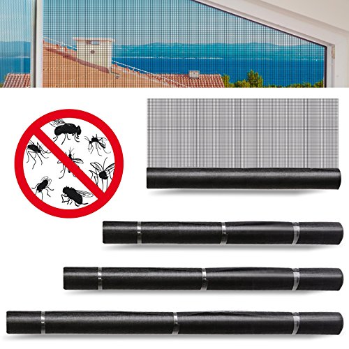 casa pura® Fliegengitter für Fenster und Türen | Zuverlässiger Insektenschutz aus Fiberglas mit Vinyl-Beschichtung | Farbe schwarz | in 2 Längen und 4 Breiten verfügbar (15m x 0,8m) - 6