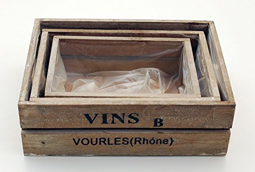 Deko Holz Weinkisten 3er Set - 2