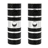 SENZEAL 2 x Bike Foot Pegs Aluminum Alloy Bicycle Foot Rest Stunt Peg BMX Anti-slip Rear Feet Pedals for Mountain Bikes Passengers Cycling Black