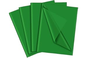 LZRINUE 60 fogli di carta velina verde, 35 x 50 cm Carta velina per confezioni regalo per confezioni regalo di Natale Artigianato d'arte Fai da te Compleanno Matrimonio Baby Shower Confezione regalo