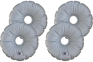 Anlising Bolsa de Peso de Agua Redonda, 4PCS Bolsa de Peso Portátil Plegable PVC, Bolsa de Peso con Base de Bandera, Bolsa de Peso de la Base de la Bandera, para Paraguas, Balcón, Playa, Terraza