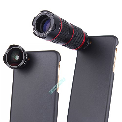 Becemuru téléphone portable lentille de l'appareil photo 4 x -12 x Zoom Téléobjectif + objectif Becemuru téléphone portable lentille de l'appareil photo 4 x -12 x Zoom Téléobjectif + objectif
