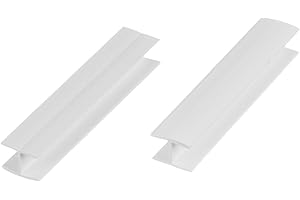 HOLZBRINK Verbinder Sockelblende Sockelleiste für Einbauküche 150mm Höhe Weiß Hochglanz - HBK15