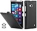 Produktbild StilGut UltraSlim Case, Hülle aus Leder für Nokia Lumia 730 und Lumia 735, schwarz