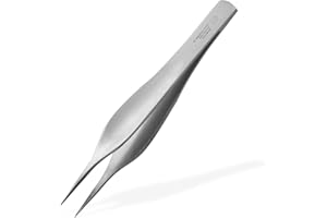 Otto Herder Manicure Splitterpinzette 11,3cm mit feiner Spitze, medizinische Pinzette mit Mikroverzahnung, chirurgische Spitzpinzette aus Instrumentenstahl, medizinische Qualität