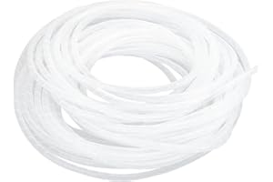 WT WISDOM TOGETHER Kabelschlauch Kabelschutz Kabelkanal, 6M×4mm & 4M×6mm Spiralband Kabelschutz Universeller-Spiralschlauch zur Kabelführung, Weiß