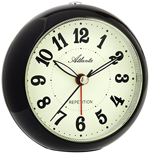 Preisvergleich Produktbild Atlanta Wecker Analog schwarz 1935-7